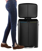 Marco Rectangular Double Bucket Trash Can with Soft-Close Lid