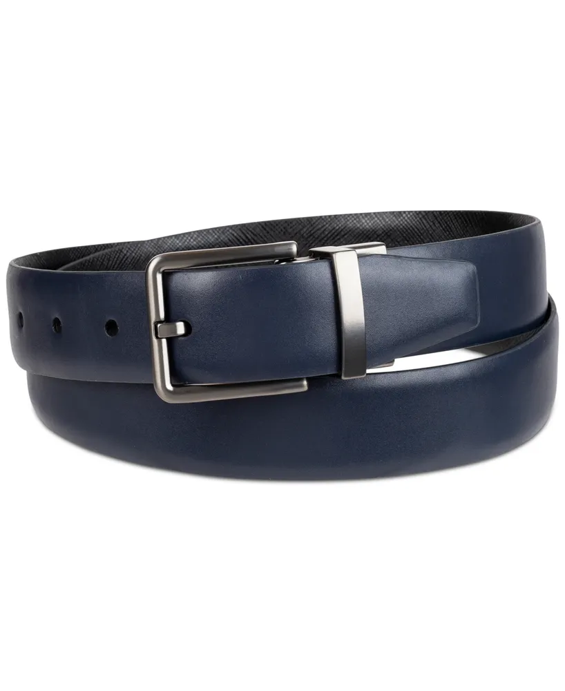 Calvin Klein Men's Reversible Textured Dress Belt, Created for Macy's