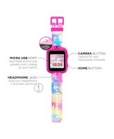 Kid's Playzoom 2 Pink, Blue and Yellow Tie Dye Tpu Strap Smart Watch 41mm