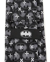 Dc Comics Men's Batman Cross Silk Tie