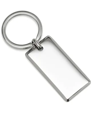 Ox & Bull Trading Co. Men's Rectangle Engravable Stainless Steel Key Chain