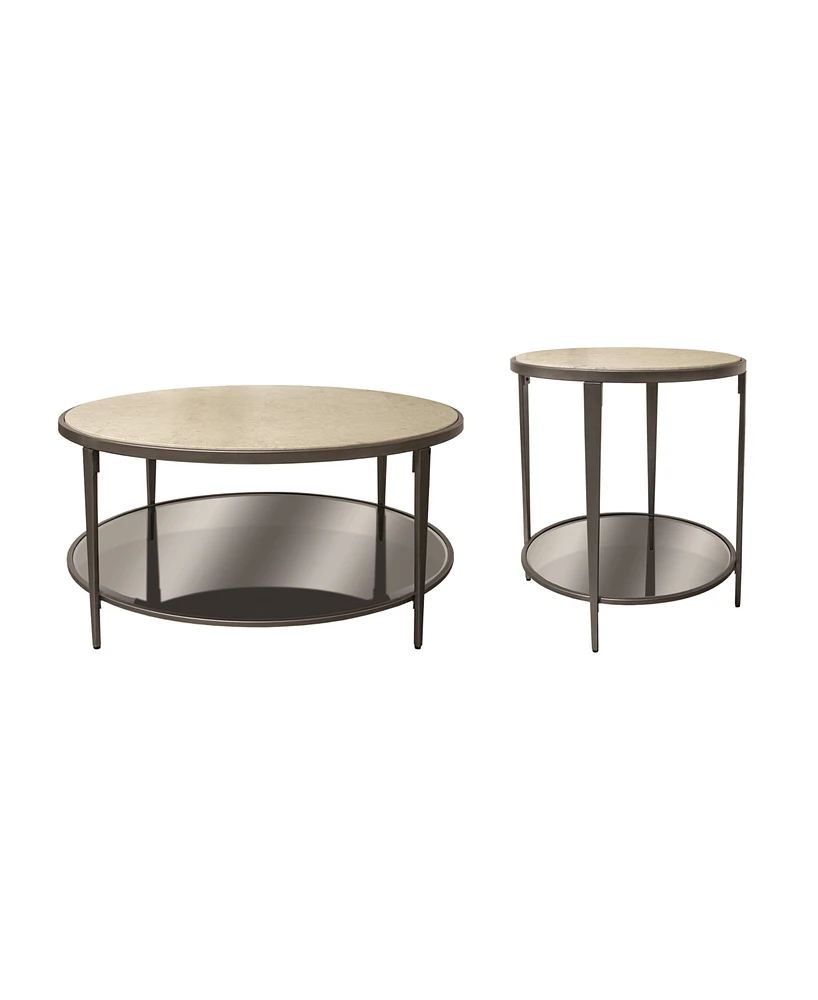 Wilshire Round Cocktail Table and Round End Table Set