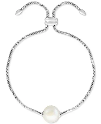 Effy Gray Cultured Freshwater Pearl (10mm) Bolo Bracelet in Sterling Silver