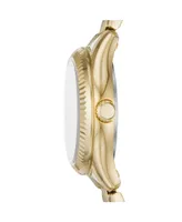 Fossil Ladies Rye three hand, gold tone stainless steel watch 30mm