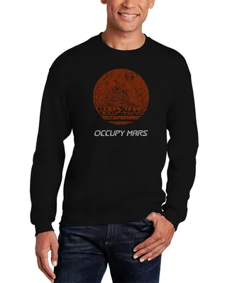Men's Occupy Mars Word Art Crewneck Sweatshirt
