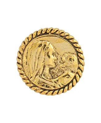 14K Gold-Dipped Mary and Child Tie Tack