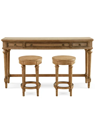 Camden Heights 3-Piece Set with Console Table and 2 Stools