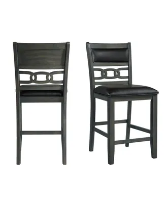 Picket House Furnishings Taylor 2 Piece Counter Height Faux Leather Side Chair Set