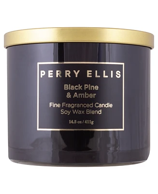 Perry Ellis Black Pine and Amber Candle, 14.5 oz