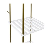 Honey Can Do Freestanding Open Metal Closet Wardrobe