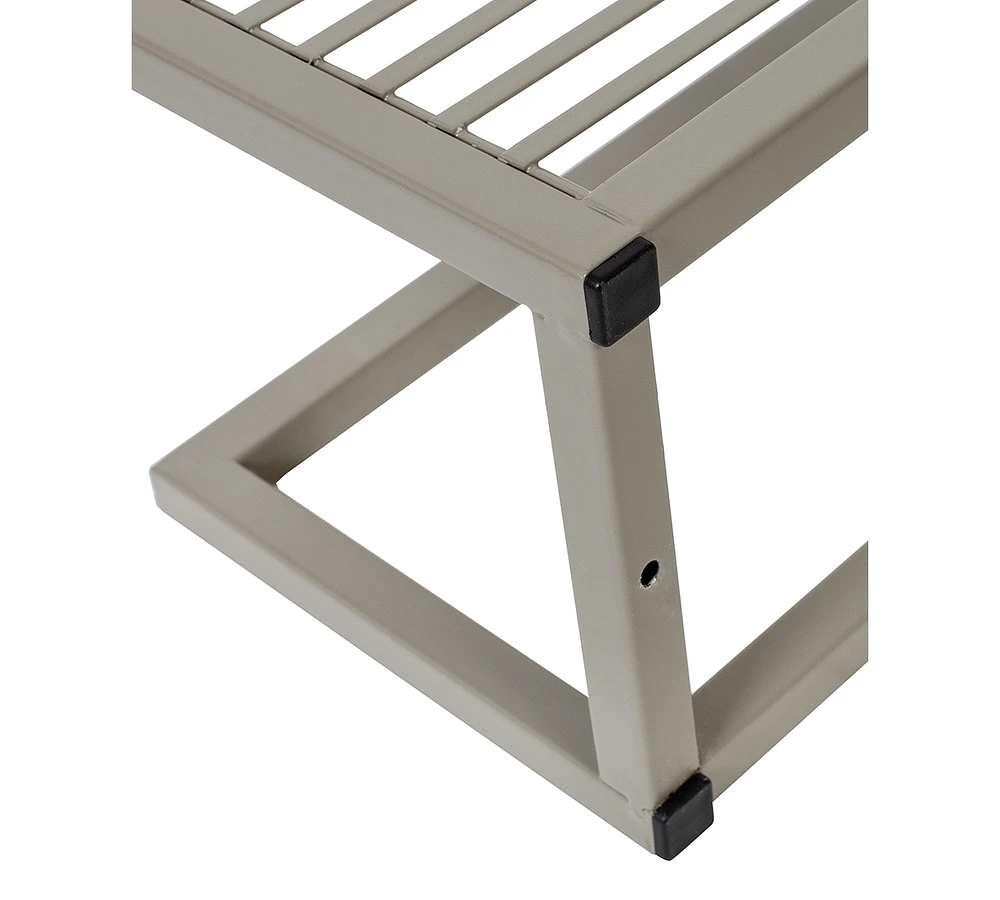 Honey Can Do Steel Slatted Bathroom Shelf with Towel Bar