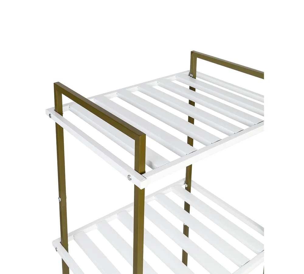 Honey Can Do 3-Tier Tubular Steel Slatted Shelving Unit