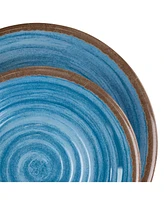 Elama Rippled Tides Melamine 12 Pc. Dinnerware Set, Service for 4
