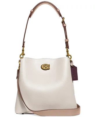 Coach Pebble Leather Willow Bucket Bag with Convertible Straps