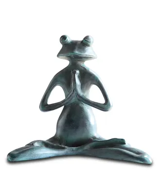 Meditating Yoga Frog Garden Sculpture
