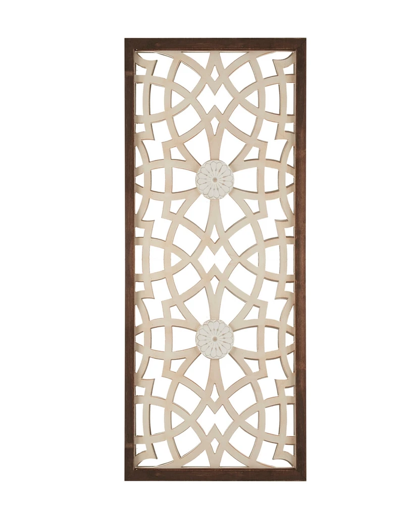 Madison Park Damask Carved Wall Panel, 37.75" L x 15.75" W