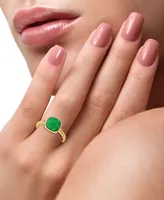 Effy Dyed Green Jade (8mm) & Diamond Accent Ring in 14k Gold