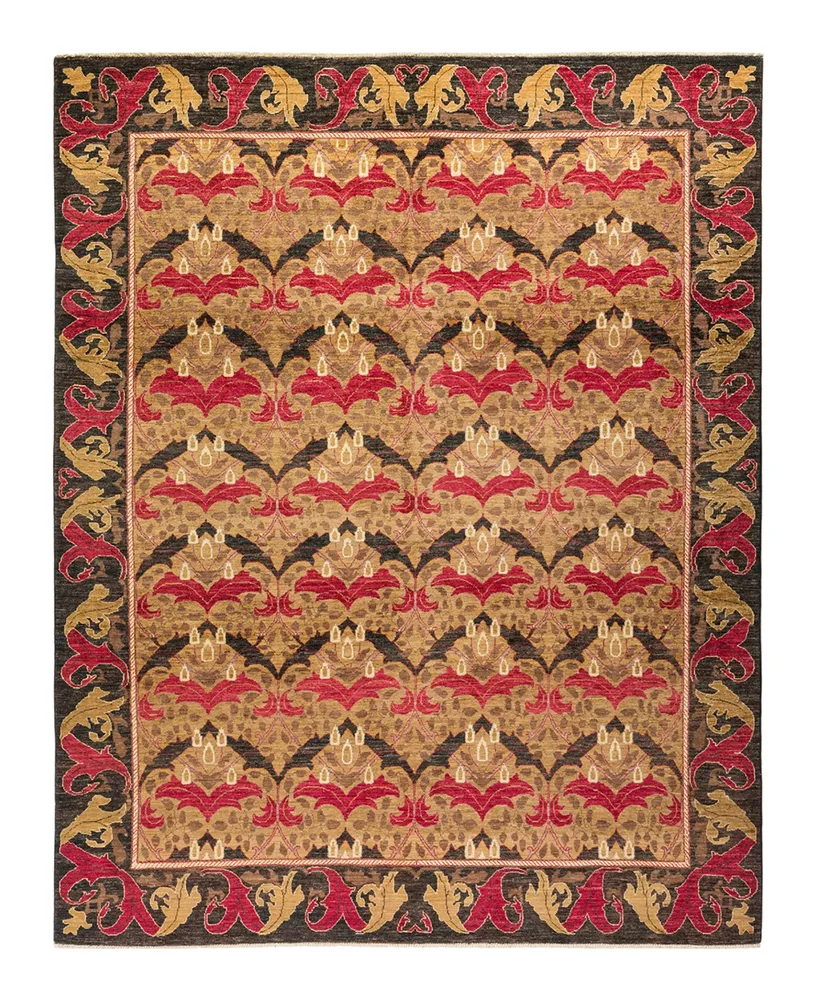 Adorn Hand Woven Rugs Arts and Crafts M1574 7'10" x 9'10" Area Rug - Gold