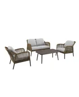 Haven Outdoor Wicker Conversation Set, 4 Piece