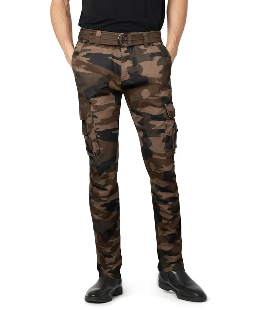 X-Ray Men's Belted Cargo Pants