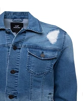 X-Ray Men's Slim Washed Denim Jacket