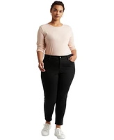 Lauren Ralph Plus Stretch Long-Sleeve Tee