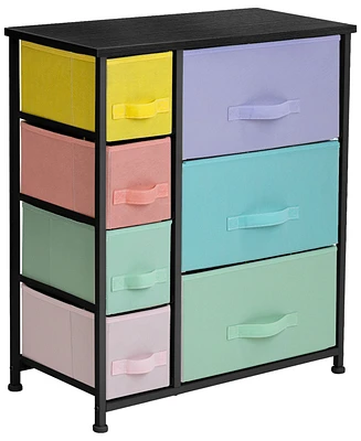 Sorbus Dresser with 7 Drawers - Storage Chest Organizer with Steel Frame, Wood Top, Handles