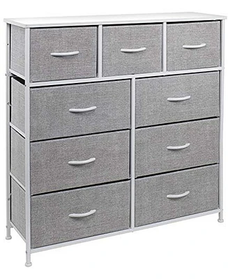 Sorbus 9 Drawers Dresser - Furniture Storage for Bedroom, Closet, Office Organization Steel Frame, Wood Top