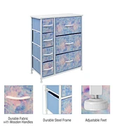 Sorbus Dresser with 7 Drawers - Storage Chest Organizer with Steel Frame, Wood Top, Handles