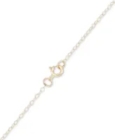 Curb Link Cross 18" Pendant Necklace in 14k Gold