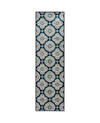 Closeout! Portland Textiles Loggia Carroll 2'3" x 7'6" Runner Outdoor Area Rug