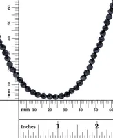 Black Spinel Rondelle Bead Statement Necklace (58-1/8 ct. t.w.) in Sterling Silver, 16" + 2" extender