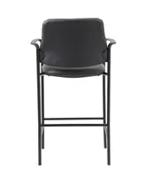 Boss Office Products Square Back Diamond Stool with Arm