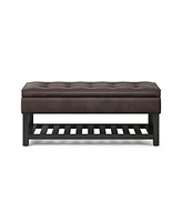 Cosmopolitan Traditional Rectangle Storage Ottoman Bench