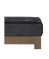 Milltown Contemporary Rectangle Footstool Ottoman Bench