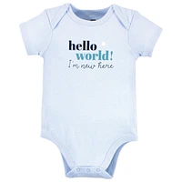 Touched by Nature Baby Boys Hudson Cotton Bodysuits, Mommys Man, 0-3 Months