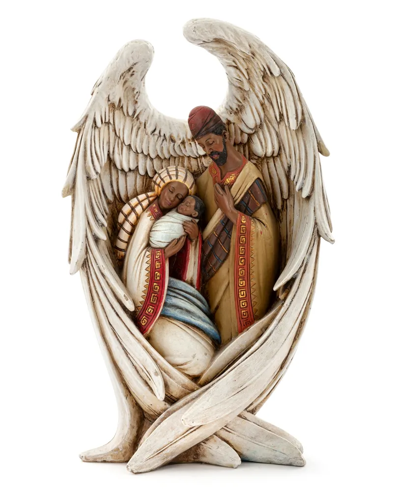 Napco African American Holy Family in Wings Figurine