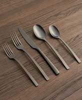 Cambridge Silversmiths Beacon Black Satin 45-Piece Flatware Set, Service for 8