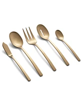 Cambridge Silversmiths Beacon Gold Satin 45-Piece Flatware Set, Service for 8