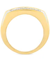 Men's Diamond Four Row Cluster Ring (7 ct. t.w.) in 10k Gold