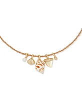 Kendra Scott 14k Gold-Plated Sea-Motif Cord-Wrapped Charm Necklace, 16" + 2" extender