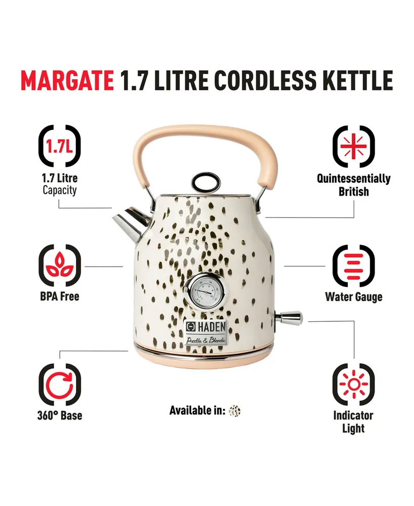 Margate Poodle and Blonde 1.7 L- 7 Cup Cordless, Electric Kettle Bpa Free Auto-Shut-Off - 75023