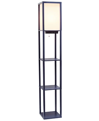 Simple Designs Floor Lamp Etagere Organizer Storage Shelf