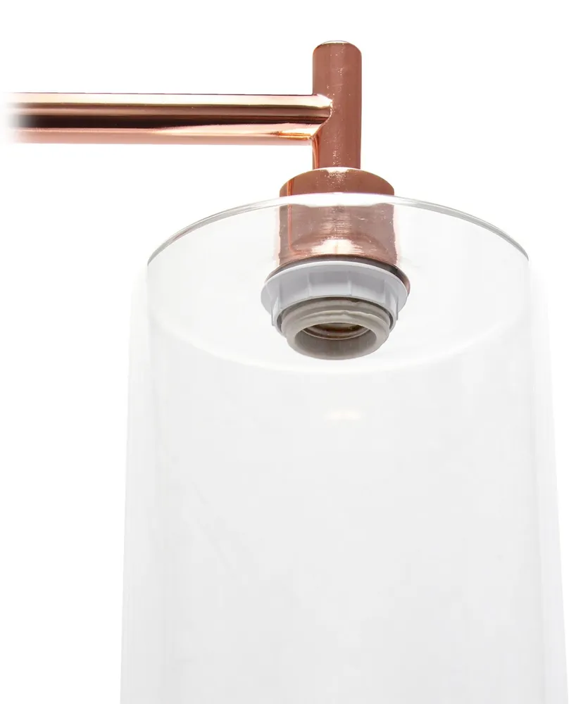 Simple Designs Modern Lantern Floor Lamp with Glass Shade