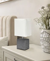 Simple Designs Petite Stone Table Lamp with Shade