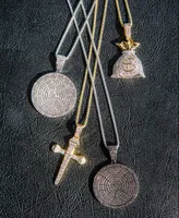 Men's Diamond Circle 22" Pendant Necklace (1/2 ct. t.w.) Sterling Silver (Also Black Diamond)