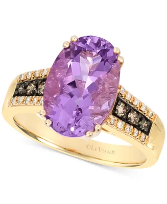 Le Vian Grape Amethyst (3-7/8 ct. t.w.) & Diamond (1/5 ct. t.w.) Statement Ring in 14k Gold