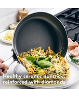 GreenPan Chatham Stainless Ceramic Nonstick 2-Pc. Frypan Set
