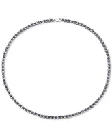 Effy Sapphire (9-7/8 ct. t.w.) & Diamond (7/8 ct. t.w.) All-Around 18" Statement Necklace in Sterling Silver