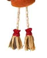 Glitzhome Set of 2 Fall Fabric Scarecrow Shelf Sitter